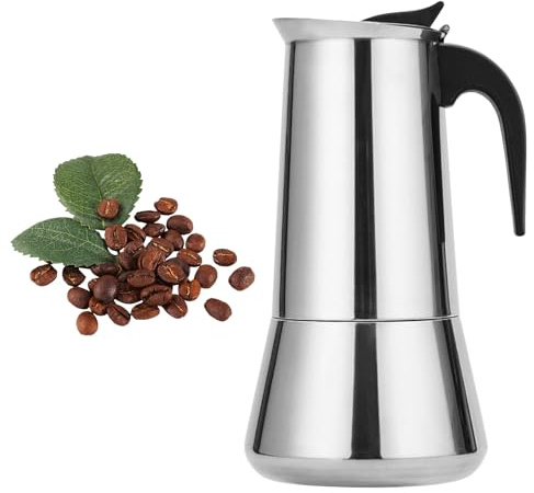 NCONCO Stovetop Espresso Maker, Stainless Steel Induction Coffee Maker, Moka Pot Espresso Machine with Filter, Cafe Maker for Kitchen Home Use, 600ml