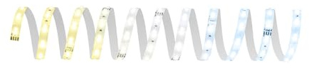 BRILONER - Pimp your Panel LED Strip Starterset, CCT warmweiß bis kaltweiß, Fernbedienung, Streifen, Leiste, Zimmer Deko, Band, Zubehör Akustikpaneele, Lichtleiste, Lichtband, 2,6m, Weiß