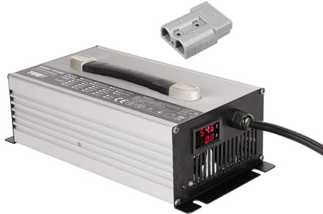 Lzyjck Chargeur De Batterie pour Chariot Élévateur 1200 W Chargeurs De Batteries Au Plomb 48 V 20 A avec Connecteur Anderson pour Chariot Élévateur Électrique, Transpalette, Autolaveuse,120a