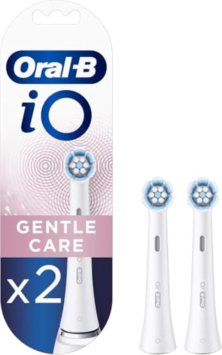 Oral-B iO Sanfte Reinigung, Original Aufsteckbürsten, geeignet für empfindliches Zahnfleisch, Weiß, 2 Stück