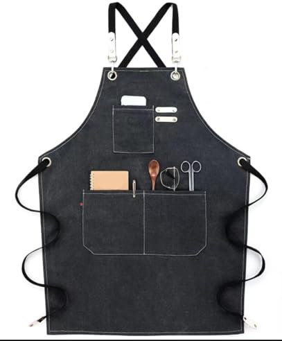 Robuste Arbeitsschürze, Arbeitsschürze, Werkzeugschürze, Holzbearbeitungsschürze, Werkzeugschürze for Männer mit Taschen, gewachste Tischlerschürze aus Segeltuch, robuste Tischlerschürzen aus Segeltuc