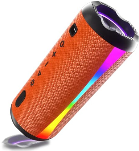 Xuevcn Cassa Bluetooth Portatile Potente 20W, Altoparlante Bluetooth con HiFi Stereo Deep Bass, IP7 Speaker Bluetooth 5.3, Accoppiamento TWS, 15H di Autonomia, Luce RGB, Microfono Incorporato, USB-C