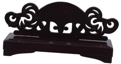 TOPBATHY Chinese Fan Display Stand Hand Fan Holder Easel Japanese Style Party Desktop Ornament Natural Finish