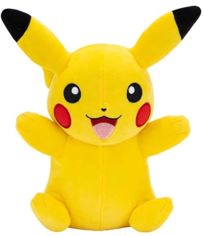 Pokémon Pokemon Plüsch Pikachu - 20 cm hoch - gelb/rot - Offizielle Plüschtier für Kinder 2+ Jahre