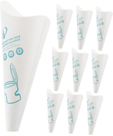 UPKOCH 12piezas Funnels De Orina Desechables para Mujer Embudo Portátil De Papel Resistente y Prueba De Fugas para Camping Viajes y Actividades Al Aire Dispositivo Práctico para
