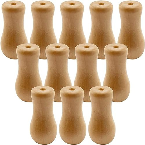 Zkydhbd 12pcs Wood Cord Tassels Window Blind Window Blind Wood Cord Knobs Small Pendants Drop Pull End Rolling Curtain Pendant Blind Cord Holder Blind Cord Curtain Cord Drop