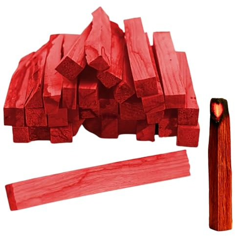 Palo Santo 100% Natural Sagrada en Barritas Rojas – Limpieza Energética y Ahuyentar Malas Vibras - Palosanto para Quemar y Purificar – Madera Aromática Sangre de Dragón – Incluye Bolsa Reutilizable