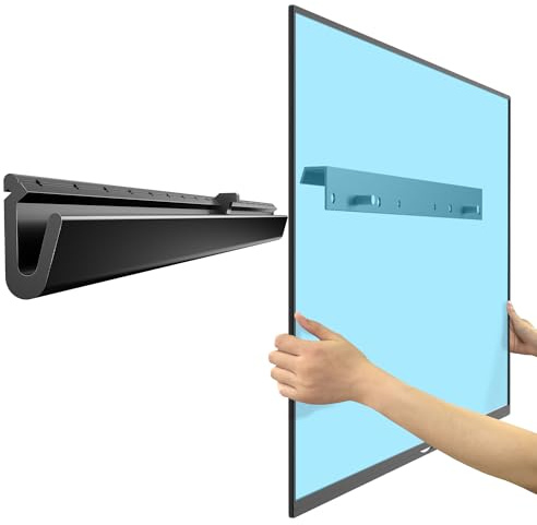 Aetubree No Drill TV Wall Mount, Drywall TV Mount for 12-55 inch Flat Screen TVs Ultra Slim TV Wall Bracket Universal Hold Up to 100lbs, Max VESA 400x400mm, +5° Tilt, Easy Install (Black)