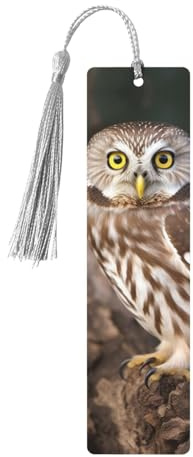 5 Stück Holz-Lesezeichen für Männer Frauen Lesen Holz-Lesezeichen Einzigartige Handgefertigte Holz-Lesezeichen mit Quaste Anhänger Handwerk Wildlife Tier Eule Lesezeichen für Buchliebhaber Geburtstag