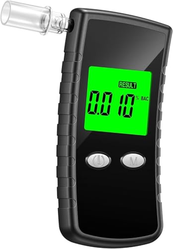2026 Upgraded Breathalyzer,Breathalyzers for Alcohol with LCD Digital Display,Alcohol Breathalyzer Tester for Home Use,Portable Breathalyzer with 10 Mouthpieces and Carrying Case