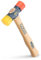 Mallet Hammer, Red & Yellow Rubber, 12-oz. -DFH-12