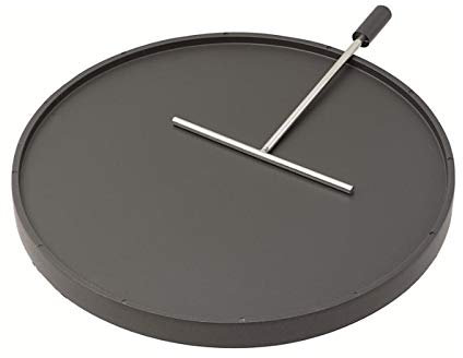 Stöckli Piastra per griglia e crêpe in alluminio pressofuso antiaderente, utilizzabile su entrambi i lati, con spargitore per impasto, diametro 24 cm, 0082.01