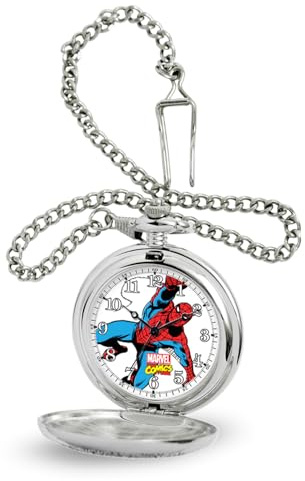 Marvel Spider-Man W001742 analog-kvarts fickur, SILVER, Retro