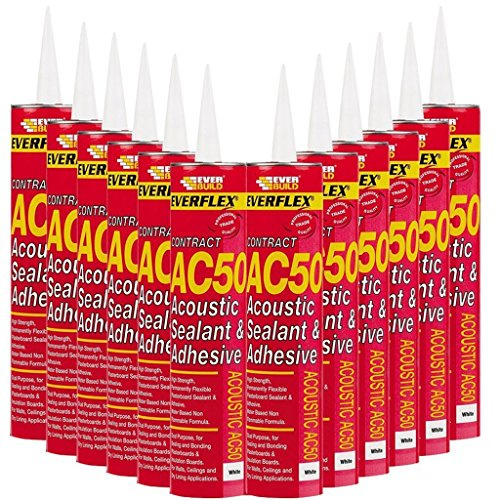 12 x Everbuild AC50 Acoustic Sealant and Adhesive - C4 380ml