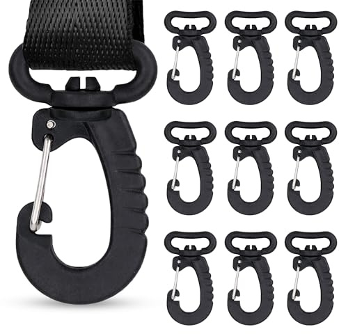 Trimming Shop KAM Plastic Swivel Snap Hooks Lobster Claw Clasp Trigger Clips Rotary Buckle Hook for Backpack, Travel Bag, Webbing Strap, Shoulder Bag, Handbag & Purse