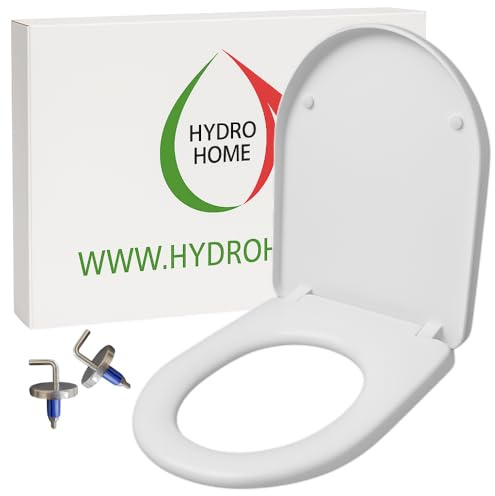 HYDRO HOME Copriwater Compatibile con Cover Althea, Plastica Termoindurente avvolgente Cerniere Regolabili fissaggio dall'alto, Bianco MADE IN ITALY (CHIUSURA CLASSICA)
