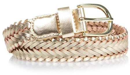 Isotoner Ceinture femme tressée, 105cm, doré