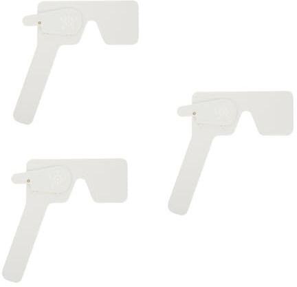 minkissy 3 Stk Brille Für Kinder Augenklappe Testen Augenuntersuchungswerkzeug Für Orthoptisten Lochbrille Schwarze Augenmaske Okkluderblockplatte Sehtest Blinder Plastik Weiß