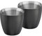 Cooks Professional Set of 2 Stainless Steel Espresso Coffee Cups | Double Wall Insulated Mini Drinking Mug | Dishwasher Safe & Stain, Odour & Rust Resistant | 90ml Capacity | Black