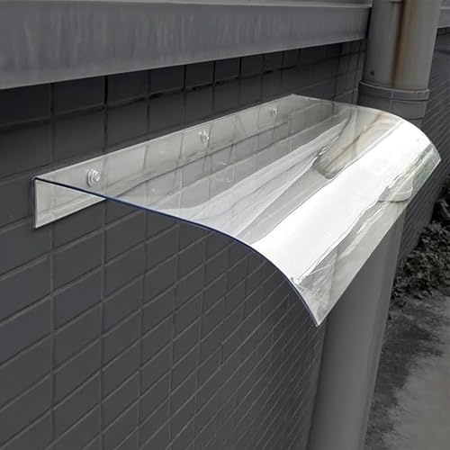Window Awning Exterior, Front Door Awnings for Outside Patio Entrance, 16 23.6 30 36 47 60 Inch Clear Rain Shelter Cover, Thicken Front Door Canopy, Polycarbonate Sheet(Clear,35x100cm)