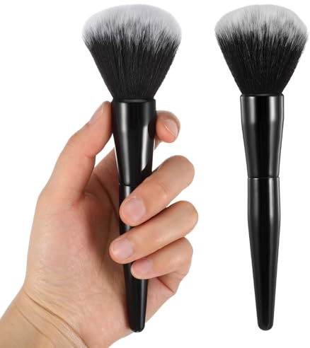 WJIAAA Large Powder Brush,2 Pcs Blending Brush for Makeup,Fluffy Makeup Tools for Blending Liquid, Cream and Flawless Setting Powder Contour Face