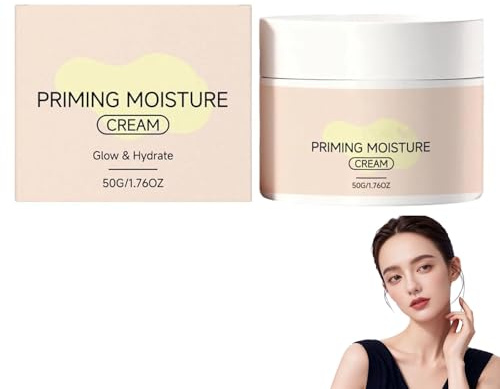 Glow Velvet Priming Moisture Cream, Pore Blurring and Makeup Gripping Primer, Moisturizing and Nourishing Skincare for Soft Skin, Korean Care for All Skin (1pcs)