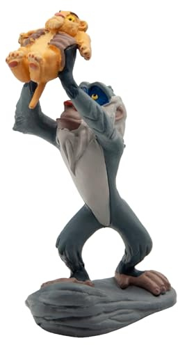 Bullyland 12256 – Leksaksfigur apa Rafiki med Simba från Walt Disney Lejonkungen, ca 9,8 cm, detaljrik, perfekt som en liten gåva för barn från 3 år