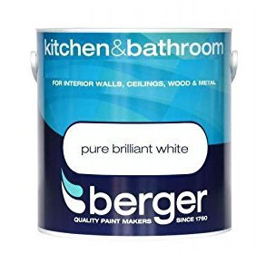 Berger Paint for Kitchen & Bathroom 2.5 litres MATT Brilliant White