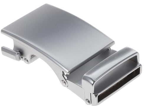 Milisten Legierung Solide Schnalle Automatische Ratsche Leder Gürtelschnalle Plaque Gürtelschnalle für Gürtel für Herren Silber, Jungen, EGYL15151598W, Silber 2, 8.2 * 3.6cm