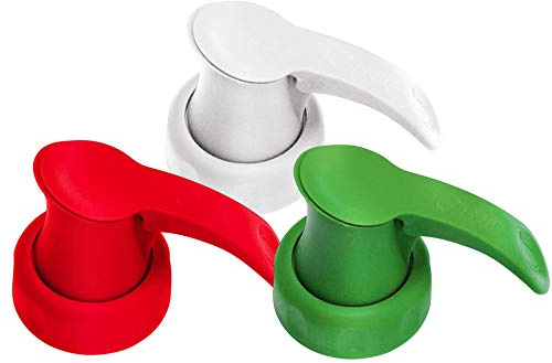 C&B 3 x Topster Reusable Milk Pourer. 1 x Red. 1 x Green. 1 x White. Fits Most Plastic Milk Bottles.