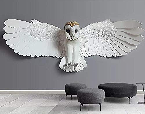 Tapete 3D geprägte Eule Tiermuster Wandbild 3D-Effekt für Wohn- und Schlafzimmer Wandbilder Tapete wandpapier fototapete 3d effekt tapeten Wohnzimmer Schlafzimmer-250cm×170cm