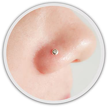3mm Zirkonia Nasenstecker Sterling silber Winzige Super kleines Nasenpiercing zierlicher Nasenschmuck 925 Echt Silber Damen