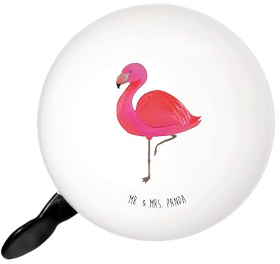 Mr. & Mrs. Panda Fahrradklingel Flamingo Classic - Geschenk, Ich, Klingel Für Fahrrad, Stolz, Fahrradglocke, Spruch, Einzigartig, Prächtig, Fahrrad-Klingel
