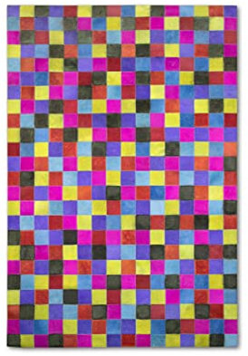 Zerimar Alfombra Retazos | Alfombra Patchwork | Medidas: 180x120 cm | Alfombras de Decoración Vaca Natural | Alfombra Salón