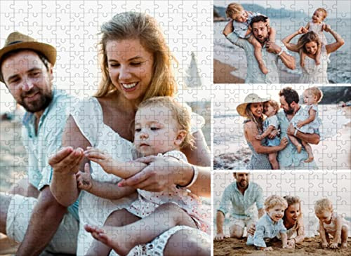Foto Puzzle Personalisiert 1000 500 300 120 Teile für Erwachsene Jungen Mädchen Holzpuzzle,Puzzle mit eigenem Foto gestalten,ideal als persönliches Fotogeschenk