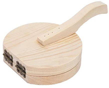 Holz-Tortilla-Press-Maker, Holzteig-Presswerkzeug Knödel-Wrapper-Presser, Pizza-Teig-Gebäck-Press-Maker Backwerkzeug für Küche, 22 × 15 × 4 cm (A)