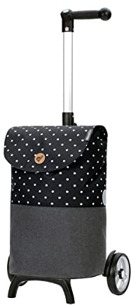 ANDERSEN Einkaufstrolley - Shopper Fun Duko schwarz 36 L modern,wasserabweisend, Aluminium, Griff ergonomisch, leicht