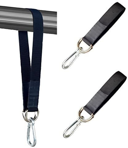 HOUSON Haken Karabiner für Tür Reck 2 Stück, Turnstange & Klimmzugstange, Swing Hängegurte mit D-Ring-Schnalle Maximale Belastung: 200 kg.