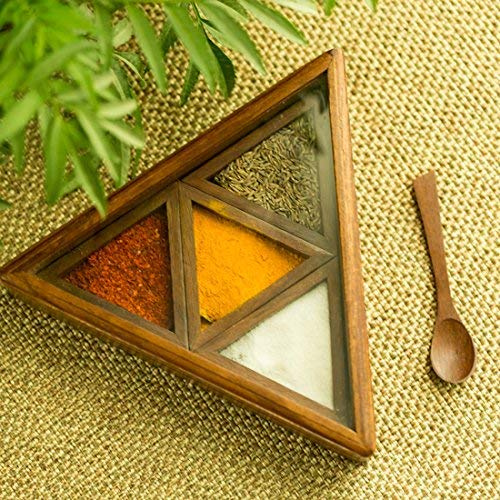 Western Eiderdown Presents Decorative Pyramid Multi-Utility Sheesham Wood Storage Box Set (19.05 cm X 17.02 cm X 5.08 cm, Brown) #Aport-083