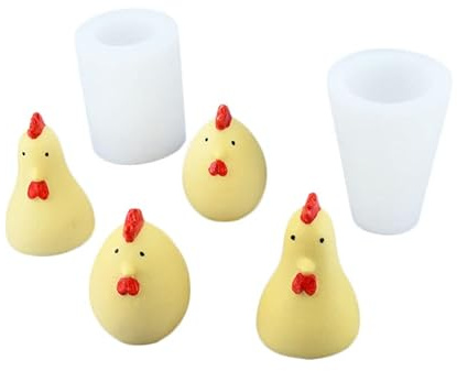 Xidmold 2 Stück 3D Küken Silikonformen Ostern Kerzenformen Seifenform Küken Silikon Backform für Tortendeko, Fondant, Schokolade, Seife, Sojawachs Kerzen, Ostergeschenke