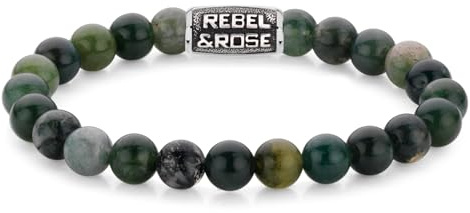 Rebel & Rose Herren-Armband The Secret Garden Vintage 8 mm RR-80098-V