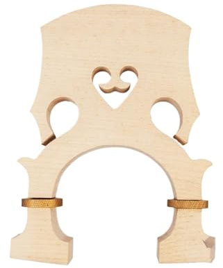 Violine Zubehör Kit 4/4 3/4 1/2 Kontrabass-Steg, Messingschrauben, Höhenverstellbarer Bass, Separate Violinen, Saiteninstrumenten-Zubehör (Color : 1-2 Bass Bridge)