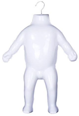 GOCHUSX 10er-Packs Hängende Schaufensterpuppen, Schneiderpuppen Mit Kleiderbügelhaken, Kinderschaufensterpuppen-Torso, Schneiderpuppen-Schaufensterpuppen, Bademoden ( Farbe : Weiß , Größe : 10PCS )