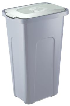 PAFEN Großer Mülleimer 30l mit Deckel – Abfallbehälter 550 x 275 x 370mm - Abfalleimer für Trennen Abfalltonne Mülltrennung Abfallsammler, Grün