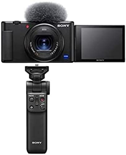 Sony Videocamera Vlog ZV-1 | Fotocamera digitale (schermo ad angolo variabile per Vlogging, video 4K) ZV1BDI.EU – Nero + impugnatura Sony GP-VPT2BT (per selfie e vlogging) nero (rinnovato)