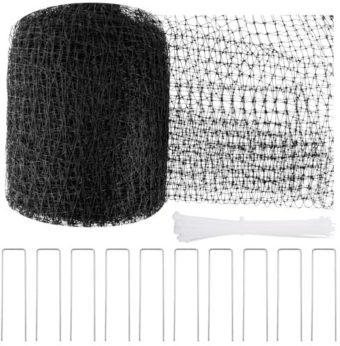 NONMON Bird Netting 5 x 100 FT Heavy Duty Garden Netting Deer Fence Netting Pest Barrier for Protect Fruit Trees, Plants and Vegetables Against Birds, Deer, Squirrels, Black