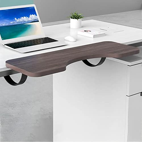 12,7 cm große, faltbare ergonomische Schreibtischverlängerung für Schreibtische, Bücherregale und Esstische, einfach zu installierende Tastatur-Plattformverlängerung (braun, 74,9 x 24,1 cm)