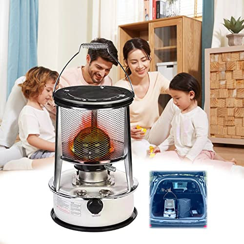 Utomhus petroleumspis röd/vit, effektiv petroleumvärmare, bärbar campingspis, brännare/6 L/vit