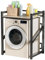 Adjustable Washing Machine Shelf Over Washer Storage Shelf Freestanding Stacking Kit for Washing Machine with Heavy Duty Iron Frame for Laundry Bathroom