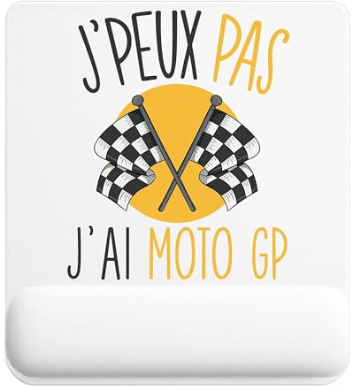 Tapis de Souris Moto GP | Accessoire Bureau Ergonomique - Idéal pour Anniversaire, Collègue, Secret Santa Noël, Fête des Pères et Fête des Mères